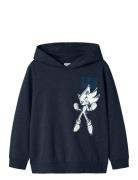 Nkmdro Sonic Nreg Swe Wh Bru Sky Tops Sweatshirts & Hoodies Hoodies Navy Name It