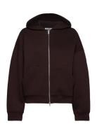 Scuba Hoodie Tops Sweatshirts & Hoodies Hoodies Brown Weekday