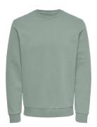 Onsceres Crew Neck Noos Tops Sweatshirts & Hoodies Sweatshirts Green ONLY & SONS