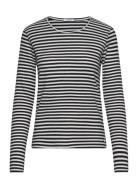 Cwamy Stripe - T-Shirt Tops T-shirts & Tops Long-sleeved Navy Claire Woman