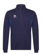 Hmlauthentic Half Zip Sweat Sport Men Sport Clothing Sport Sweatshirts & Hoodies Sport Sweatshirts Navy Hummel