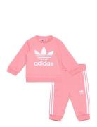 Crew Set Sport Sweatsuits Pink Adidas Originals