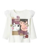 Nmfdamina Peppa Ls Top Cplg Tops T-shirts Long-sleeved T-Skjorte White Name It