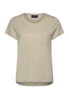 Cotton-Modal Blend Classic Tee Tops T-shirts & Tops Short-sleeved Green Lexington Clothing