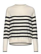 Cashmere Blend Raglan Sweater Tops Knitwear Jumpers Cream Lexington Clothing