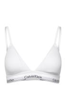 Lightly Lined Triangle Lingerie Bras & Tops Soft Bras Bralette White Calvin Klein