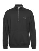 L/S Quarter Zip Tops Sweatshirts & Hoodies Sweatshirts Black Calvin Klein