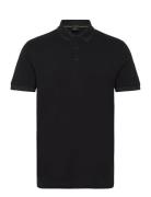 Paddy Sport Polos Short-sleeved Black BOSS