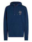 Script Hilfiger Stack Hoody Tops Sweatshirts & Hoodies Hoodies Navy Tommy Hilfiger