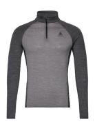 Odlo Bl Top Tn L/S Half Zip Nat Performance Pw 150 Tops Knitwear Turtlenecks Grey Odlo