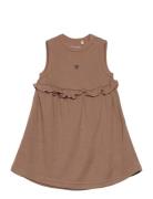 Spencer, Solid W. Print Dresses & Skirts Dresses Casual Dresses Sleeveless Casual Dresses Brown CeLaVi