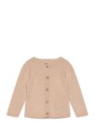 Cardigan - Knitted Tops Knitwear Cardigans Beige CeLaVi