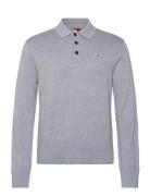 Tjm Slim Essential Polo Sweater Tops Knitwear Long Sleeve Knitted Polos Grey Tommy Jeans