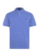 Slim Fit Mesh Polo Shirt Tops Polos Short-sleeved Blue Polo Ralph Lauren