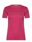 T-Shirt Tops T-shirts & Tops Short-sleeved Pink United Colors Of Benetton