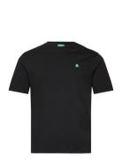 T-Shirt Tops T-Kortærmet Skjorte Black United Colors Of Benetton