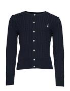 Mini-Cable Cotton Cardigan Tops Knitwear Cardigans Blue Ralph Lauren Kids