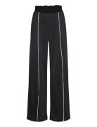 High Waisted Relaxed Wide Leg Sport Trousers Bottoms Trousers Wide Leg Black Monki