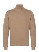 Sacker Rib Half Zip Tops Sweatshirts & Hoodies Sweatshirts Beige GANT