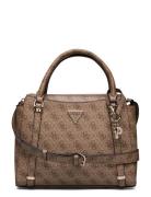 Eco Erica 2 Comp Satchel Bags Small Shoulder Bags-crossbody Bags Brown GUESS