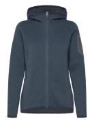 Kamphaug Knitted W Hoodie Orion Blue Xs Tops Sweatshirts & Hoodies Fleeces & Midlayers Blue Bergans