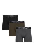 Stretch Cotton Boxer Brief 3-Pack Boxershorts Black Polo Ralph Lauren Underwear