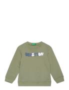 Sweater L/S Tops Sweatshirts & Hoodies Sweatshirts Green United Colors Of Benetton