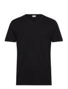 Slim Fit V-Neck T-Shirt 100% Cotton Tops T-Kortærmet Skjorte Black Mango