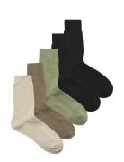 Jac Premium Socks 5 Pack Underwear Socks Regular Socks Khaki Green Jack & J S