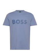 Tee Tape Logo Sport Men Men Sports Clothes Sport Tops Sport T-Skjorte Blue BOSS