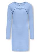 Kognessa Life Cutout Bodycon Dress Jrs Dresses & Skirts Dresses Casual Dresses Long-sleeved Casual Dresses Blue Kids Only