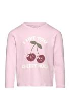 Nmfberrie Nreg Ls Top Tops T-shirts Long-sleeved T-Skjorte Pink Name It