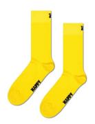 Solid Sock Underwear Socks Regular Socks Yellow Happy Socks