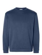 Slhemanuel Soft Crew Neck Sweat Noos Tops Sweatshirts & Hoodies Sweatshirts Navy Selected Homme