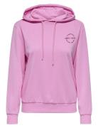 Onppica Hood Ls Loose Swt Sport Women Sport Clothing Sport Sweatshirts & Hoodies Sport Hoodies Pink Only Play