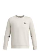 Ua Unstoppable Flc Crew Eu Sport Men Sport Clothing Sport Sweatshirts & Hoodies Sport Sweatshirts White Under Armour