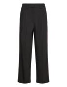 Carrot Cotton Pants With Embroidere Bottoms Trousers Wide Leg Black Stella Nova