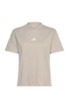 W 3S Sj T Sport Women Sport Clothing Sports Tops & T-shirts Sport T-Skjorte Beige Adidas Sportswear