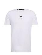 M Lm G T Sport Men Sports Clothes Sport Tops Sport T-Skjorte White Adidas Performance