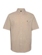 Featherweight Mesh Shirt Tops Shirts Short-sleeved Beige Polo Ralph Lauren