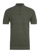 Mapolo Bb Knit Heritage Tops Knitwear Short Sleeve Knitted Polos Khaki Green Matinique