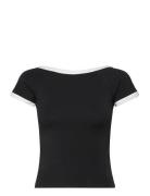 Mini Short Sleeve Top Tops T-shirts & Tops Short-sleeved Black Monki