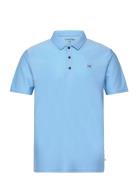 Classic Polo With Woven Badge Sport Men Sport Clothing Sport Tops Sport Polos Sport Short-sleeved Polos Blue Calvin Klein Golf