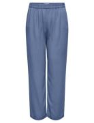 Carcharis Life Hw Pull-Up Pant Wvn Bottoms Trousers Straight Leg Blue ONLY Carmakoma