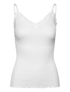 Rwbeatha Sl Regular Singlet Top Tops T-shirts & Tops Sleeveless White Rosemunde