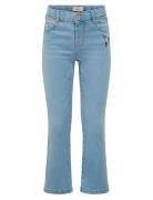 Kmgroyal Flared Flower Jeans Noos Bottoms Jeans Regular Jeans Blue Kids Only