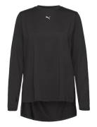 Modest Over D Tee Sport Women Sport Clothing Sports Tops & T-shirts Sport Long Sleeve Tops Black PUMA