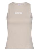 W Lin Sj Tk Sport Women Sport Clothing Sports Tops & T-shirts Sport Tank Tops Beige Adidas Sportswear