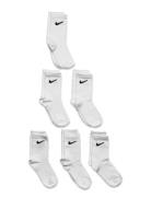 6W-6Pk Crew Sock Sport Socks & Tights Socks White Nike