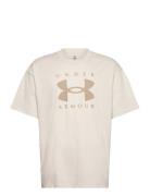 Ua M Hw Os Branded Ss Sport Men Sports Clothes Sport Tops Sport T-Skjorte Cream Under Armour